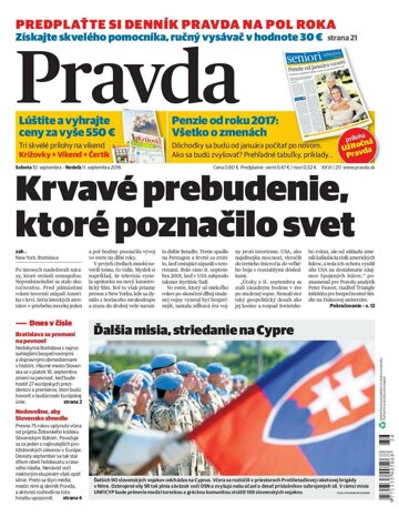 Obálka e-magazínu Pravda 10. 9. 2016