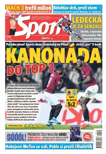 Obálka e-magazínu Sport 9.12.2019