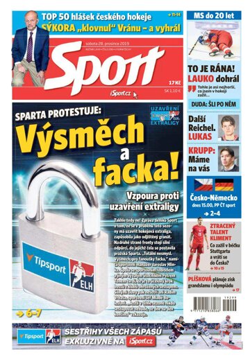 Obálka e-magazínu Sport 28.12.2019