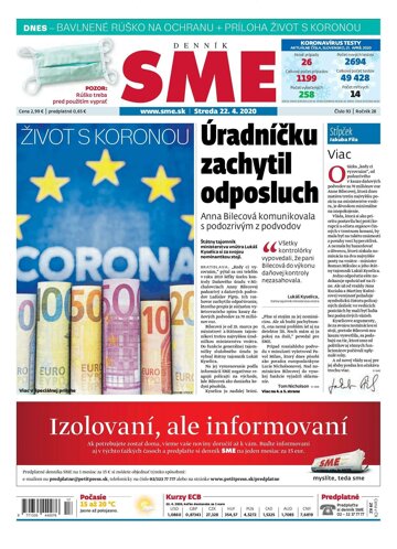Obálka e-magazínu SME 22.4.2020