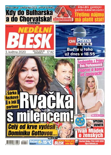 Obálka e-magazínu Nedělní Blesk 3.5.2020