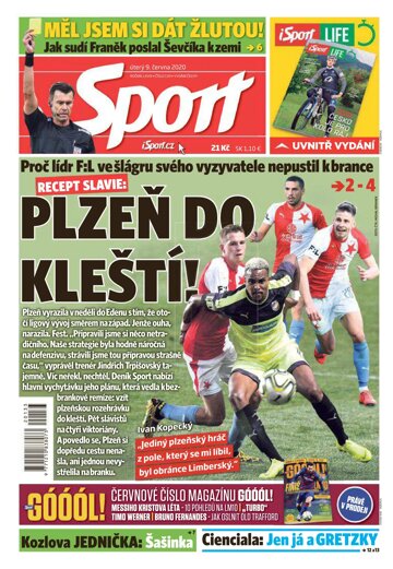 Obálka e-magazínu Sport 9.6.2020