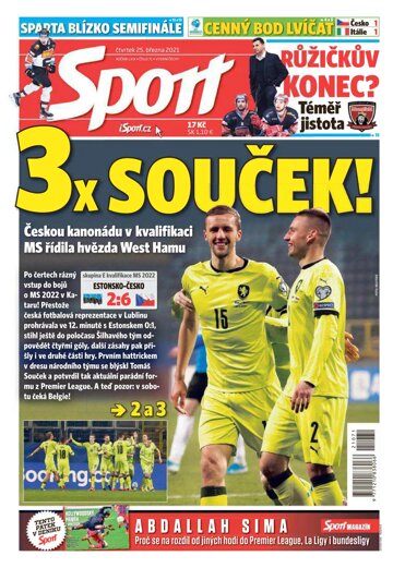 Obálka e-magazínu Sport 25.3.2021