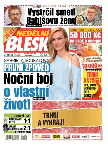 Obálka e-magazínu Nedělní Blesk 2.10.2022