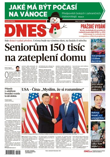 Obálka e-magazínu MF Dnes 15.11.2022