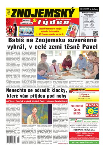 Obálka e-magazínu Znojemský týden 3/2023