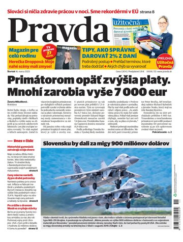 Obálka e-magazínu Pravda 16. 3. 2023