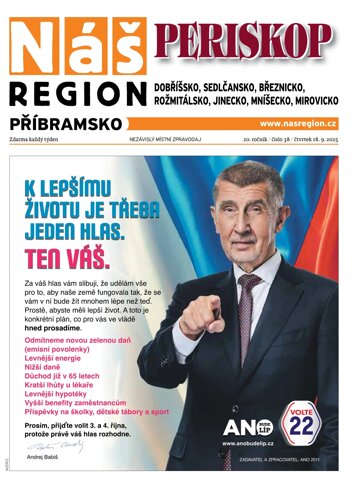 Obálka e-magazínu Náš Region - Příbramsko 38/2025