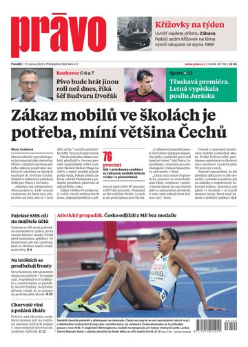 Obálka e-magazínu Deník Právo 17.8.2026