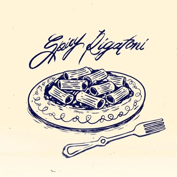 Obálka uvítací melodie spicy rigatoni. (feat. Lizzy Cameron)
