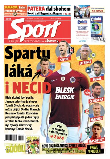 Obálka e-magazínu Sport 4.6.2015