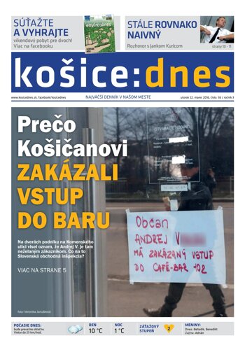 Obálka e-magazínu košice:dnes 22.3.2016