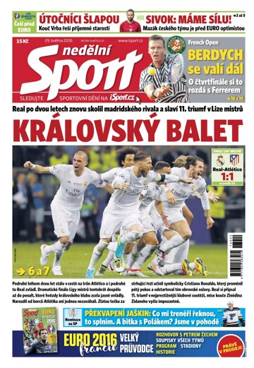 Obálka e-magazínu Nedělní Sport 29.5.2016