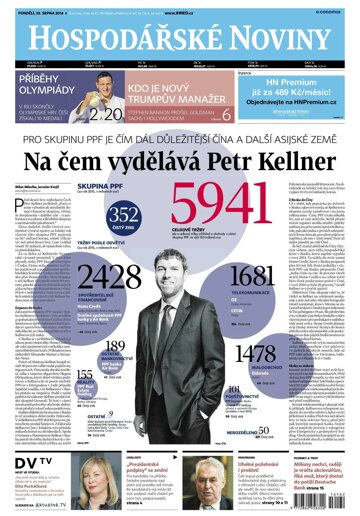 Obálka e-magazínu Hospodářské noviny 162 - 22.8.2016