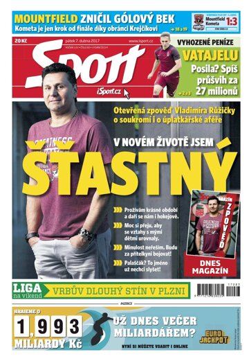 Obálka e-magazínu Sport magazín - 7.4.2017