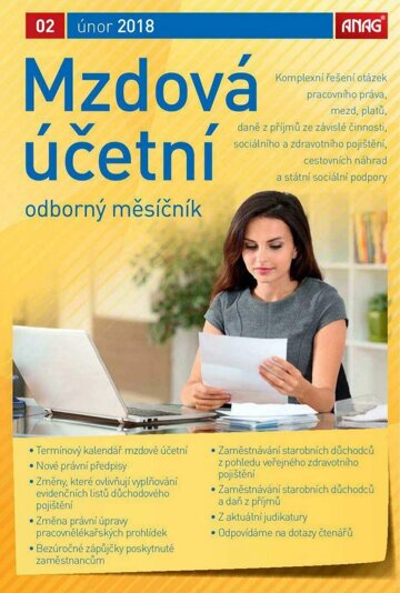 Obálka e-magazínu Mzdová účetní 2018 2/18