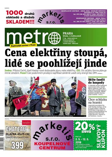 Obálka e-magazínu deník METRO 2.5.2018