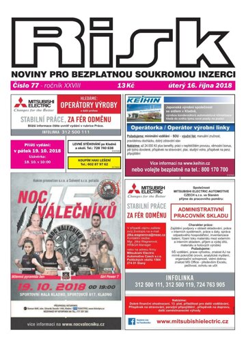Obálka e-magazínu Risk 77/2018