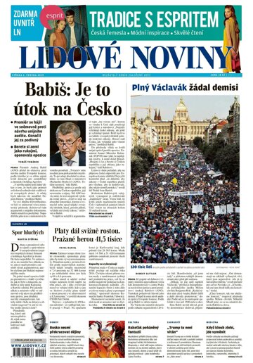 Obálka e-magazínu Lidové noviny 5.6.2019