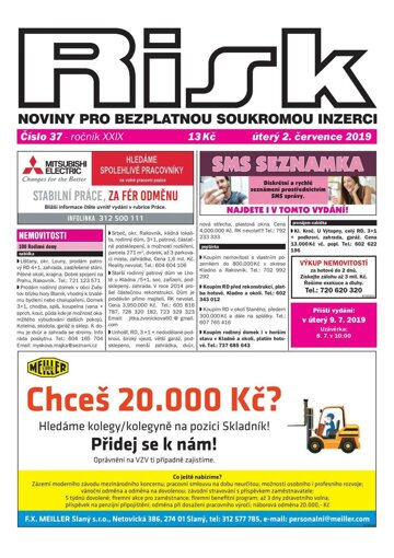 Obálka e-magazínu Risk 37/2019