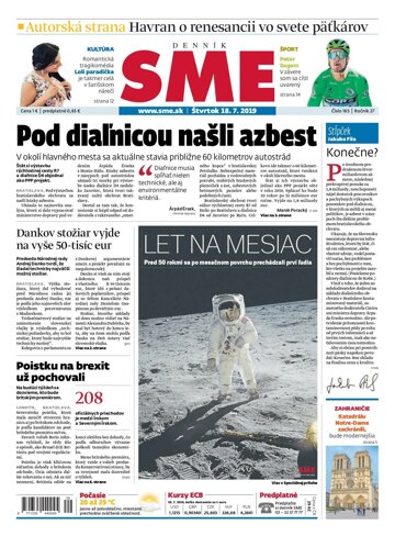 Obálka e-magazínu SME 18.7.2019