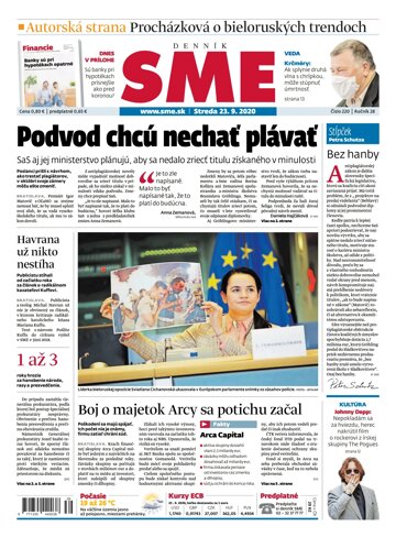 Obálka e-magazínu SME 23.9.2020