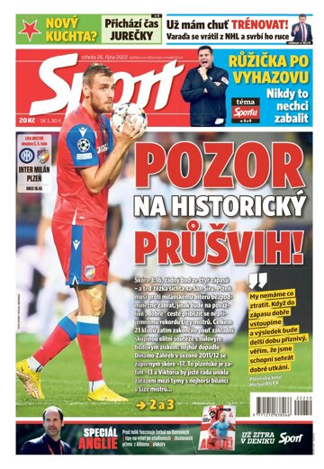 Obálka e-magazínu Sport 26.10.2022