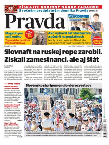 Obálka e-magazínu Pravda 6. 7. 2023