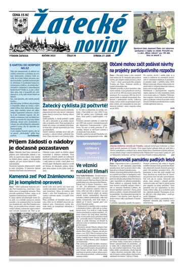 Obálka e-magazínu Žatecké noviny 39/23