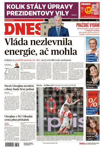 Obálka e-magazínu MF Dnes 10.11.2023