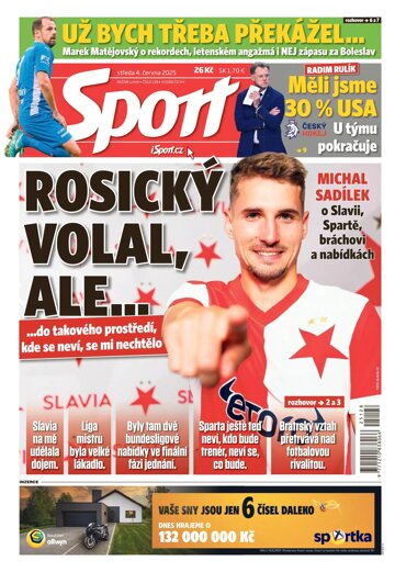 Obálka e-magazínu Sport 4.6.2025