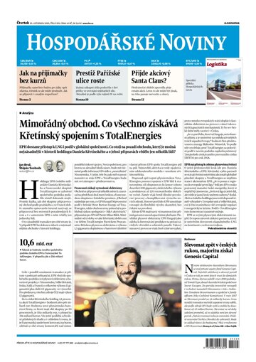 Obálka e-magazínu Hospodářské noviny 225 - 20.11.2025