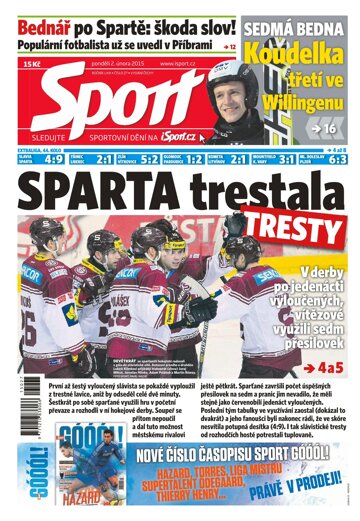 Obálka e-magazínu Sport 2.2.2015