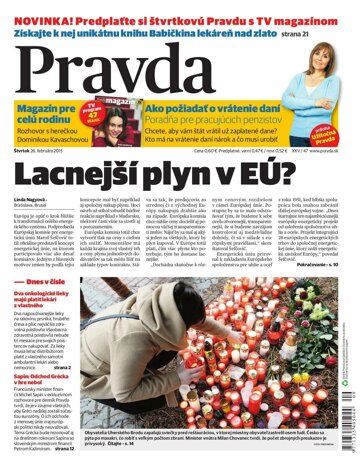 Obálka e-magazínu Pravda 26.2.2015