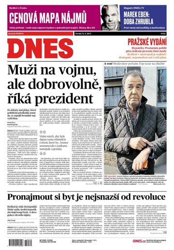 Obálka e-magazínu MF Dnes 12.3.2015