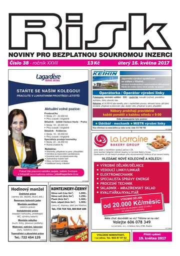 Obálka e-magazínu Risk 38/2017