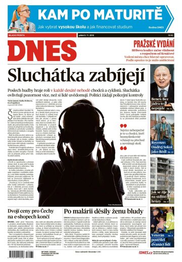 Obálka e-magazínu MF Dnes 9.11.2018