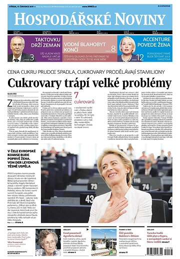 Obálka e-magazínu Hospodářské noviny 136 - 17.7.2019