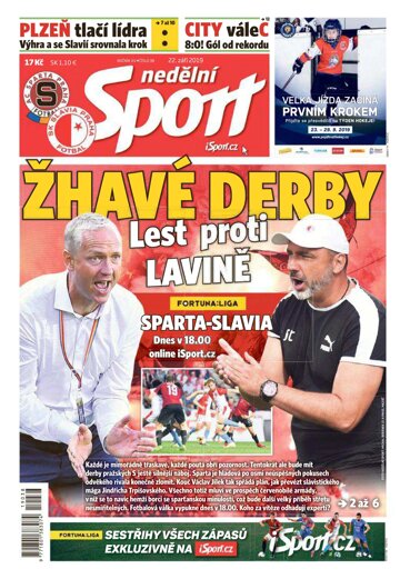 Obálka e-magazínu Nedělní Sport 22.9.2019