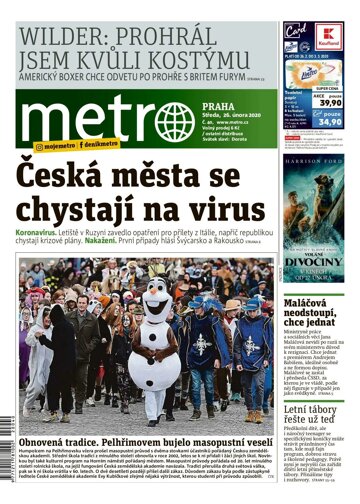 Obálka e-magazínu deník METRO 26.2.2020