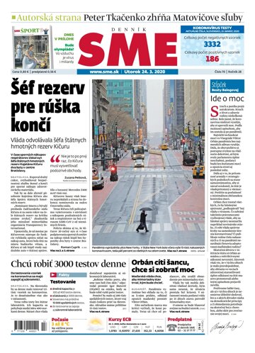 Obálka e-magazínu SME 24.3.2020