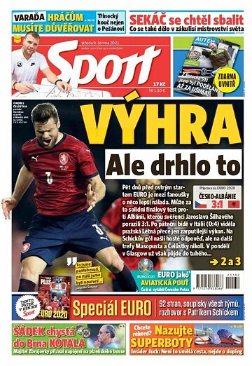 Obálka e-magazínu Sport 9.6.2021