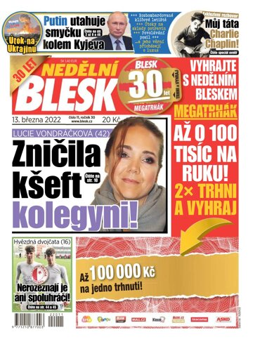Obálka e-magazínu Nedělní Blesk 13.3.2022