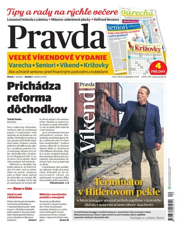 Obálka e-magazínu Pravda 7. 10. 2022
