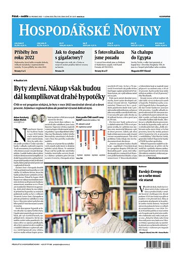 Obálka e-magazínu Hospodářské noviny 252 - 30.12.2022
