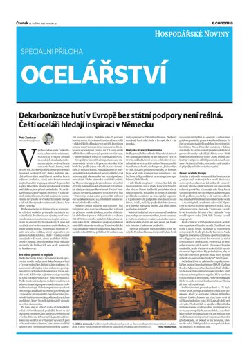 Obálka e-magazínu Hospodářské noviny - příloha 097 - 22.5.2025 Ocelářství