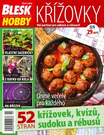 Obálka e-magazínu Blesk Hobby KŘÍŽOVKY 2/2026