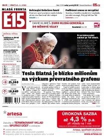 Obálka e-magazínu E15 12.2.2013