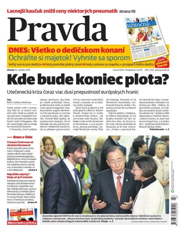 Obálka e-magazínu Pravda 20.10.2015