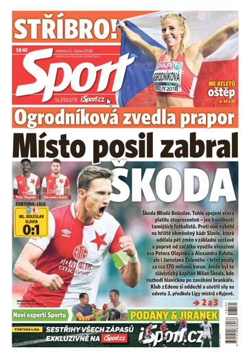 Obálka e-magazínu Sport 11.8.2018